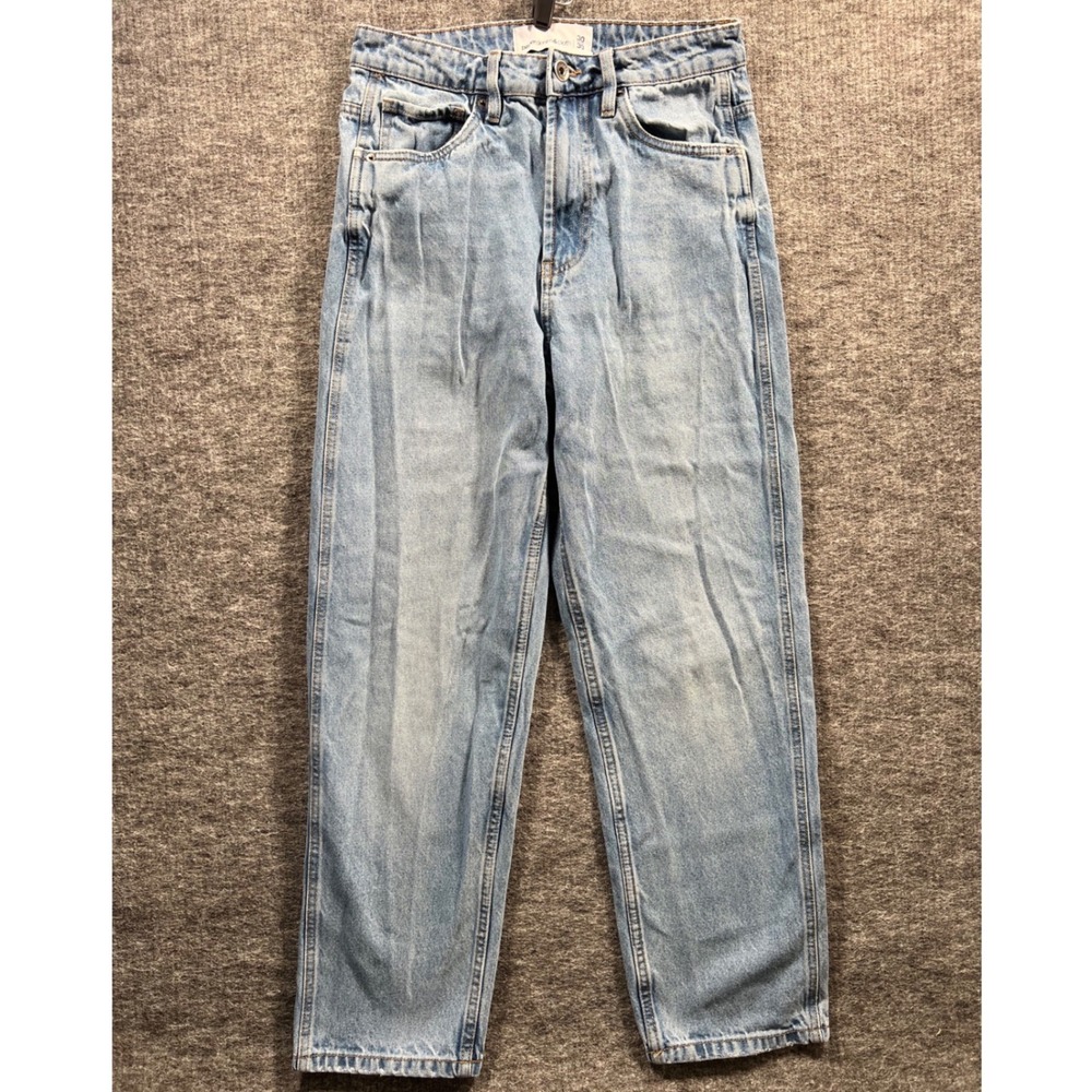 Paper Denim & Cloth Mens Light Wash Straight Leg Jeans 30x30 Cotton